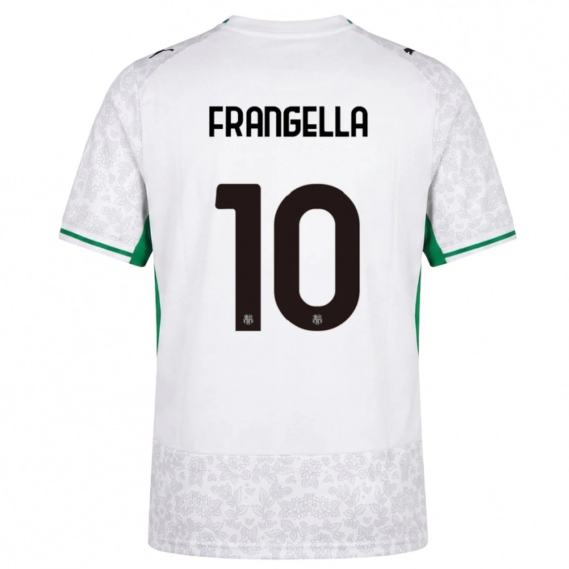 Danxen Dzieci Christian Frangella #10 Biały Czarny Zielony Wyjazdowa Koszulka 2026/27 Koszulki Klubowe