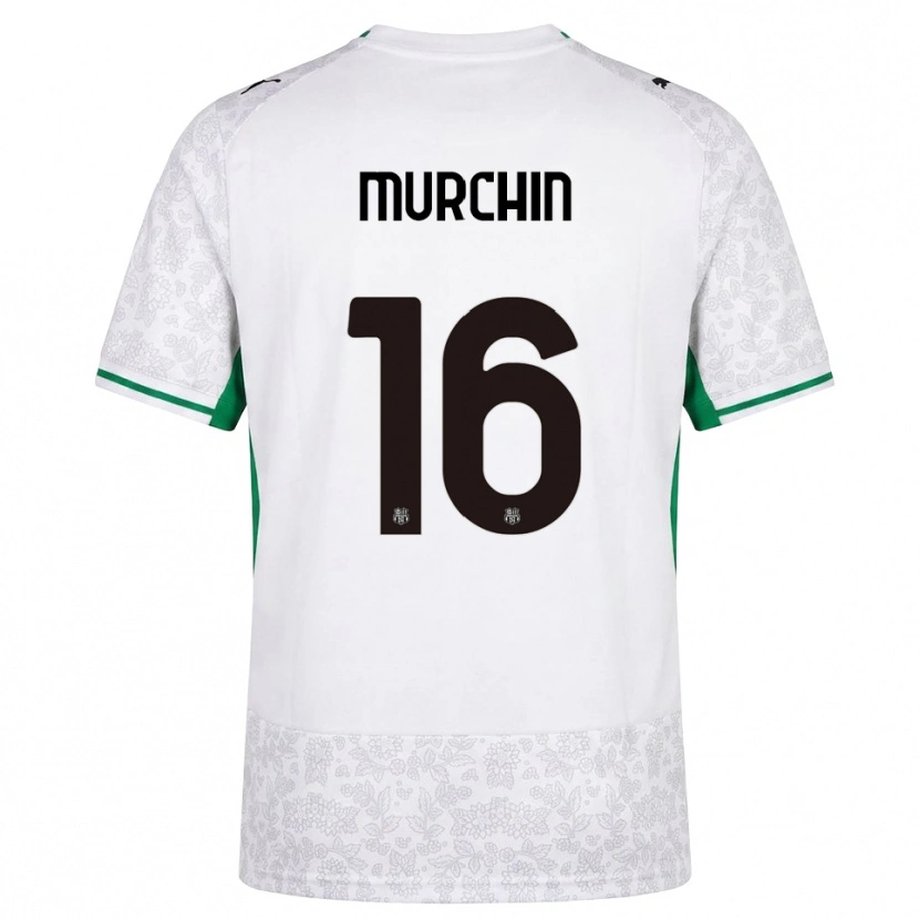 Danxen Dzieci Adrian Murchin #16 Biały Czarny Zielony Wyjazdowa Koszulka 2026/27 Koszulki Klubowe