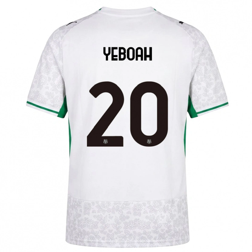 Danxen Dzieci Daniel Yeboah #20 Biały Czarny Zielony Wyjazdowa Koszulka 2026/27 Koszulki Klubowe