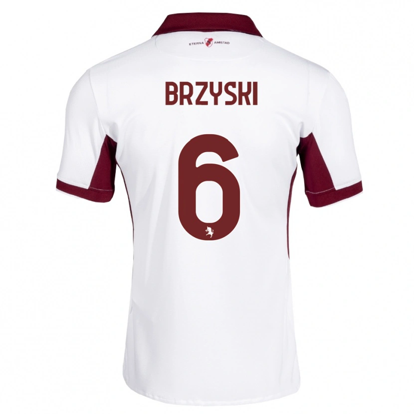 Danxen Dzieci Igor Brzyski #6 Bordowy Biały Czerwony Wyjazdowa Koszulka 2026/27 Koszulki Klubowe