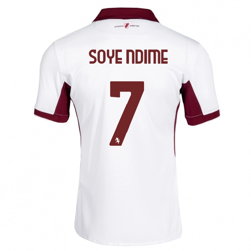 Danxen Dzieci Jonathan Soye Ndime #7 Bordowy Biały Czerwony Wyjazdowa Koszulka 2026/27 Koszulki Klubowe