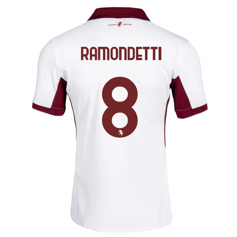 Danxen Dzieci Vittorio Ramondetti #8 Bordowy Biały Czerwony Wyjazdowa Koszulka 2026/27 Koszulki Klubowe