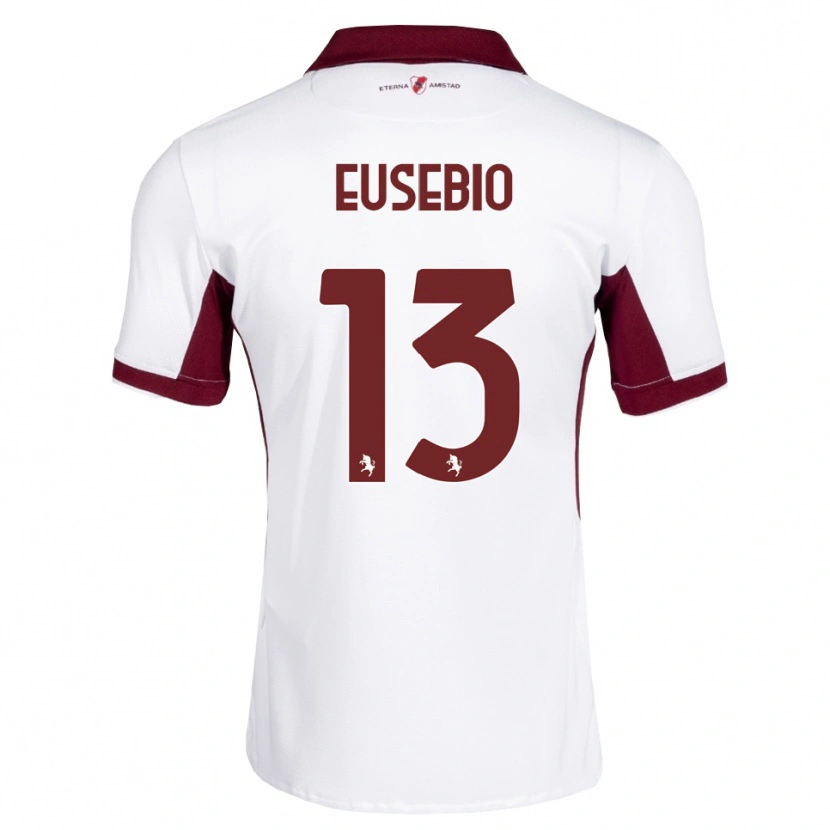 Danxen Dzieci Chiara Eusebio #13 Bordowy Biały Czerwony Wyjazdowa Koszulka 2026/27 Koszulki Klubowe