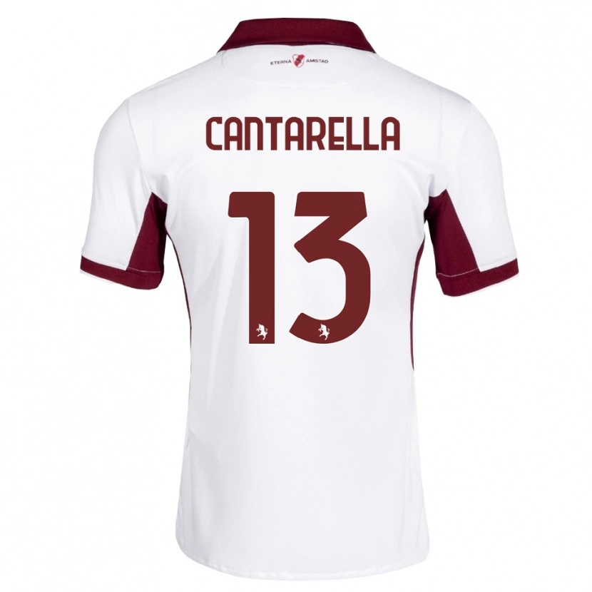 Danxen Dzieci Luca Cantarella #13 Bordowy Biały Czerwony Wyjazdowa Koszulka 2026/27 Koszulki Klubowe