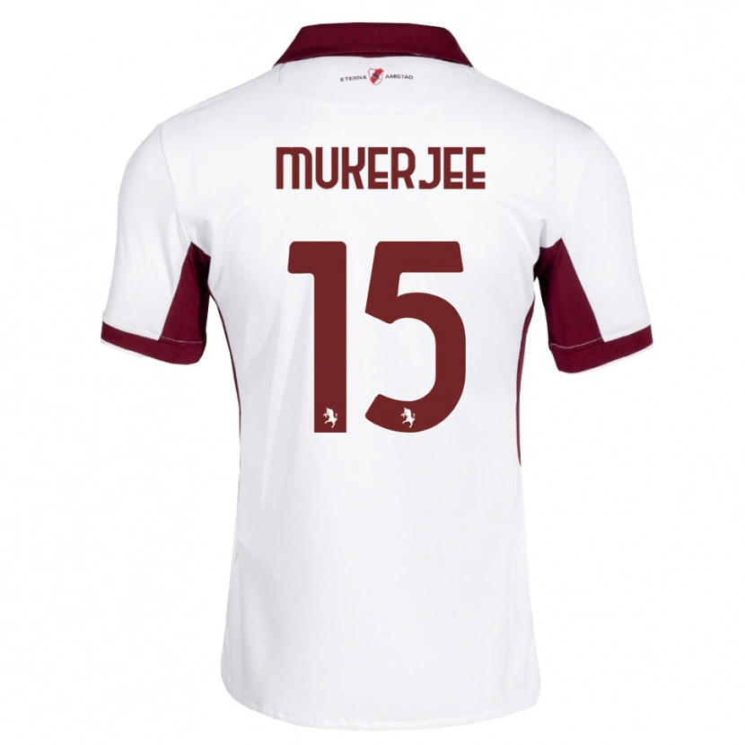 Danxen Dzieci Carlo Mukerjee #15 Bordowy Biały Czerwony Wyjazdowa Koszulka 2026/27 Koszulki Klubowe
