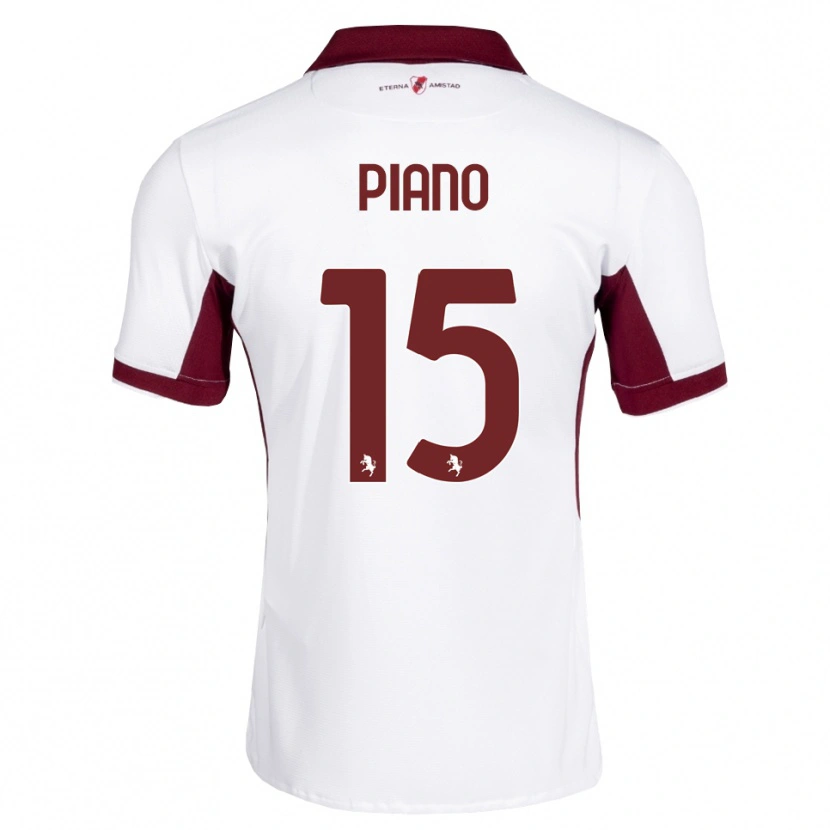 Danxen Dzieci Enrico Piano #15 Bordowy Biały Czerwony Wyjazdowa Koszulka 2026/27 Koszulki Klubowe
