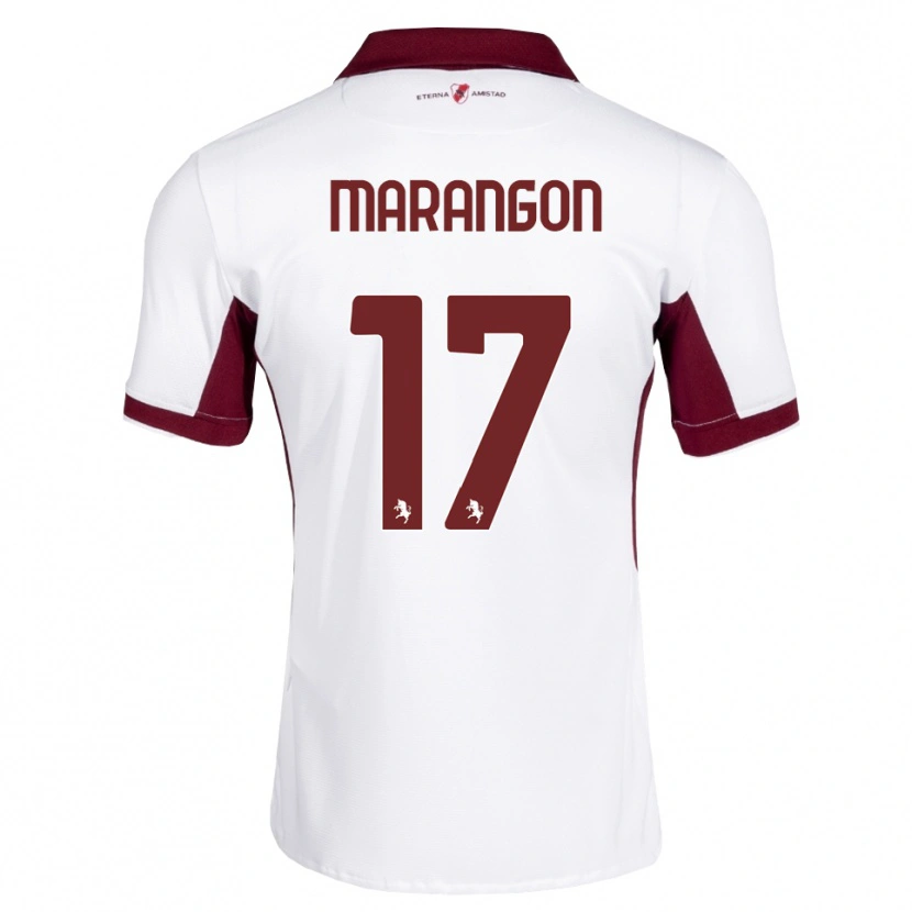 Danxen Dzieci Riccardo Marangon #17 Bordowy Biały Czerwony Wyjazdowa Koszulka 2026/27 Koszulki Klubowe