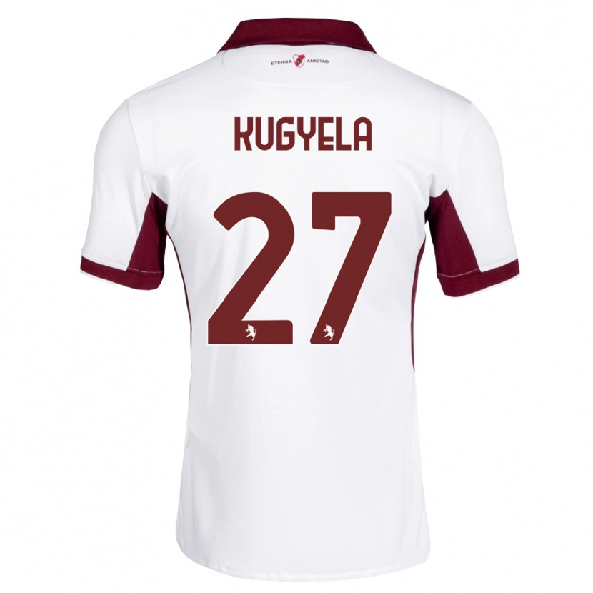 Danxen Dzieci Zalán Kugyela #27 Bordowy Biały Czerwony Wyjazdowa Koszulka 2026/27 Koszulki Klubowe