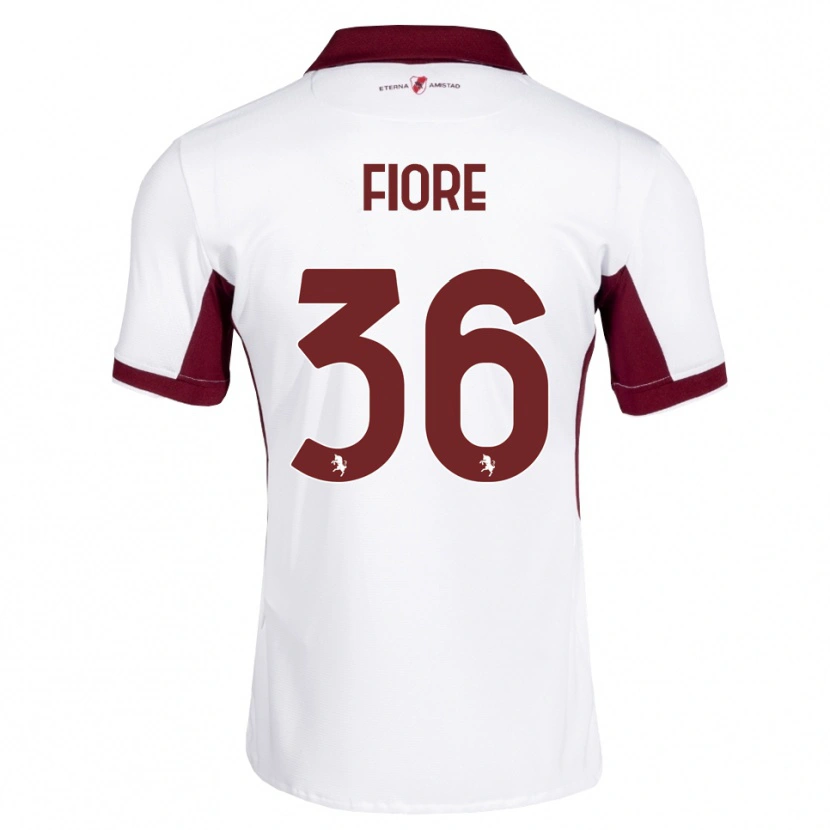 Danxen Dzieci Jean Fiore #36 Bordowy Biały Czerwony Wyjazdowa Koszulka 2026/27 Koszulki Klubowe
