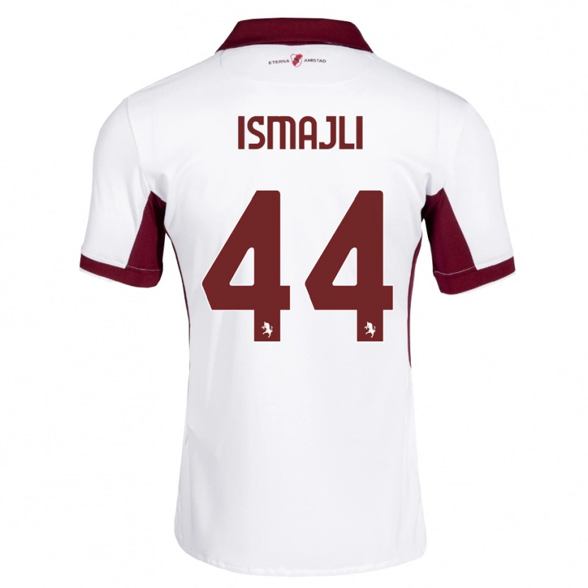 Danxen Dzieci Ardian Ismajli #44 Bordowy Biały Czerwony Wyjazdowa Koszulka 2026/27 Koszulki Klubowe