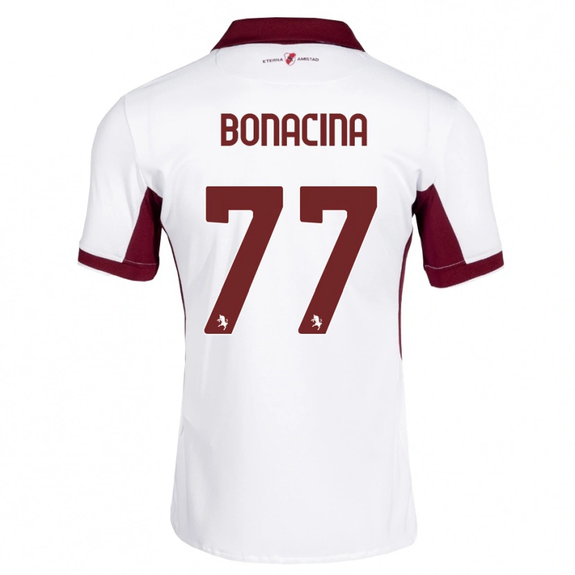 Danxen Dzieci David Bonacina #77 Bordowy Biały Czerwony Wyjazdowa Koszulka 2026/27 Koszulki Klubowe