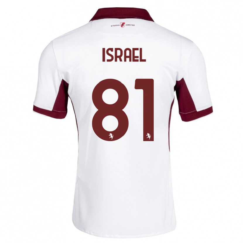 Danxen Dzieci Franco Israel #81 Bordowy Biały Czerwony Wyjazdowa Koszulka 2026/27 Koszulki Klubowe