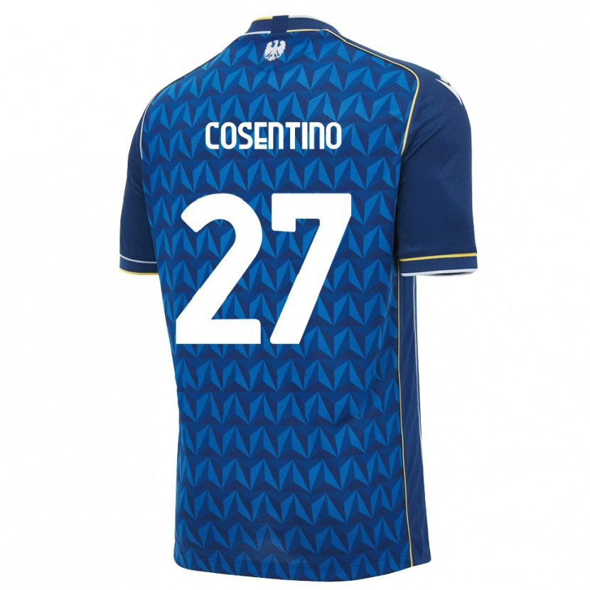 Danxen Dzieci Sergio Cosentino #27 Królewski Niebieski Biały Niebieski Wyjazdowa Koszulka 2026/27 Koszulki Klubowe