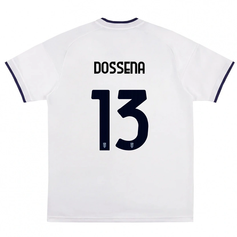 Danxen Dzieci Alberto Dossena #13 Biały Czerwony Królewski Niebieski Wyjazdowa Koszulka 2026/27 Koszulki Klubowe