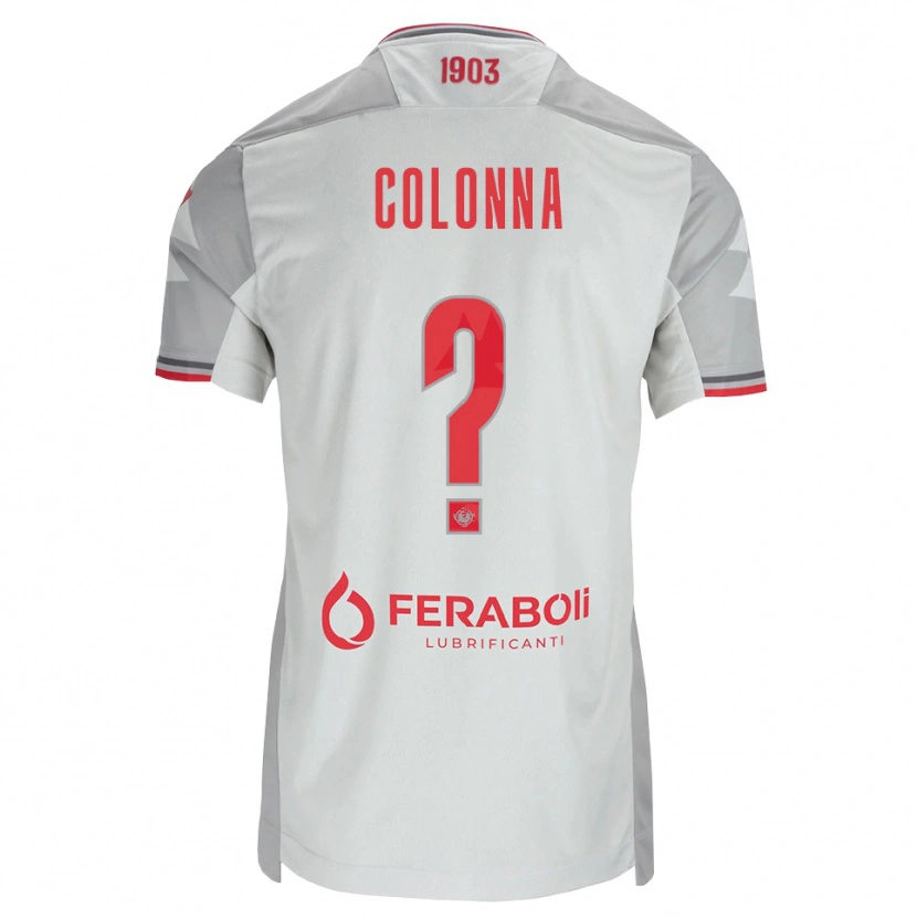 Danxen Dzieci Alessandro Colonna #0 Szary Biały Czerwony Wyjazdowa Koszulka 2026/27 Koszulki Klubowe