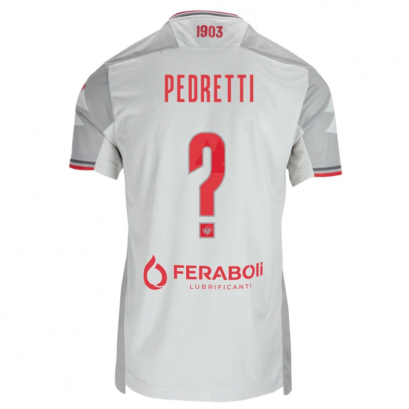 Danxen Dzieci Luca Pedretti #0 Szary Biały Czerwony Wyjazdowa Koszulka 2026/27 Koszulki Klubowe