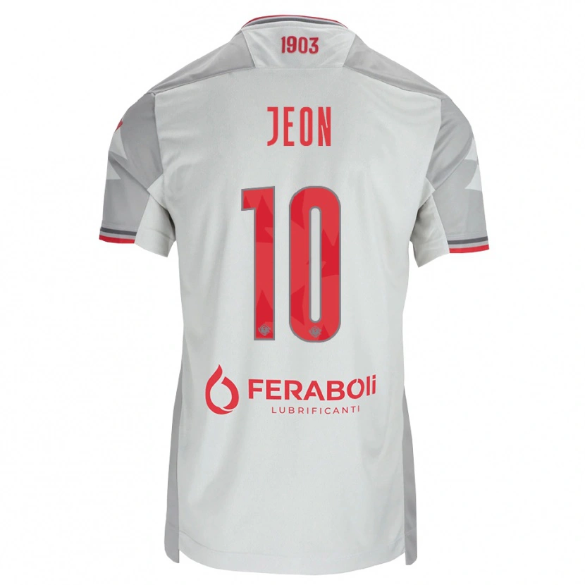 Danxen Dzieci Joseph Jeon #10 Szary Biały Czerwony Wyjazdowa Koszulka 2026/27 Koszulki Klubowe