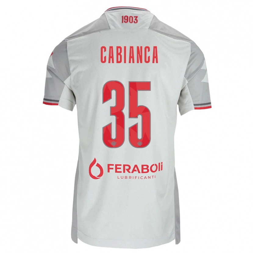 Danxen Dzieci Eddy Cabianca #35 Szary Biały Czerwony Wyjazdowa Koszulka 2026/27 Koszulki Klubowe