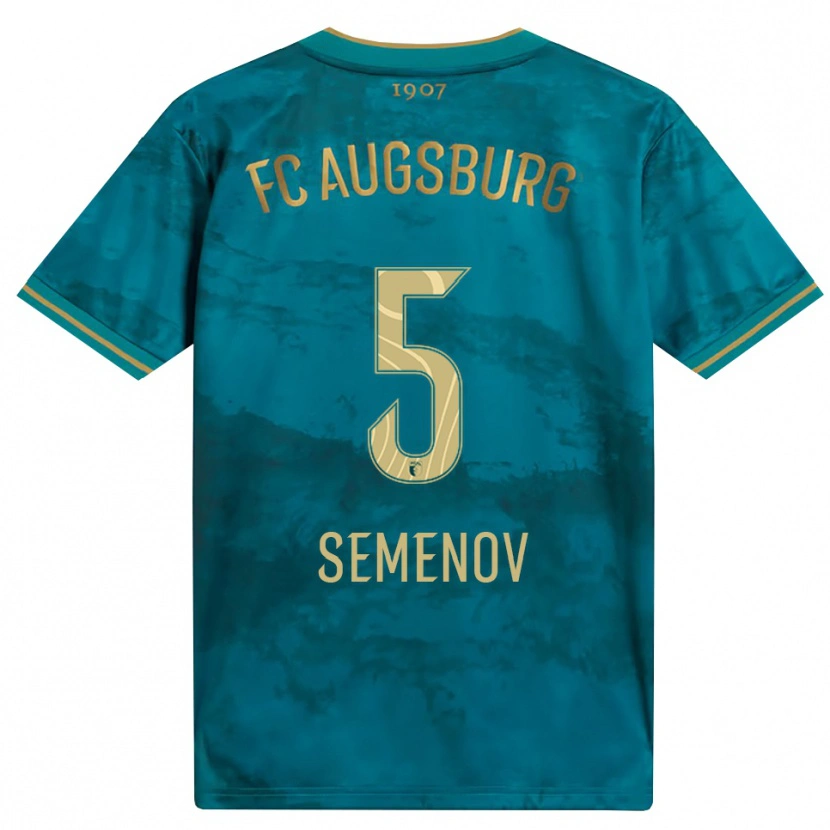 Danxen Dzieci Konstantyn Semenov #5 Zielony Brązowy Wyjazdowa Koszulka 2026/27 Koszulki Klubowe