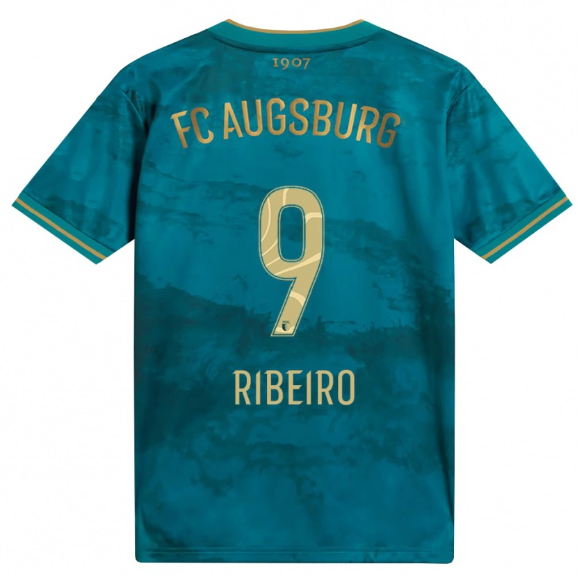 Danxen Dzieci Rodrigo Ribeiro #9 Zielony Brązowy Wyjazdowa Koszulka 2026/27 Koszulki Klubowe