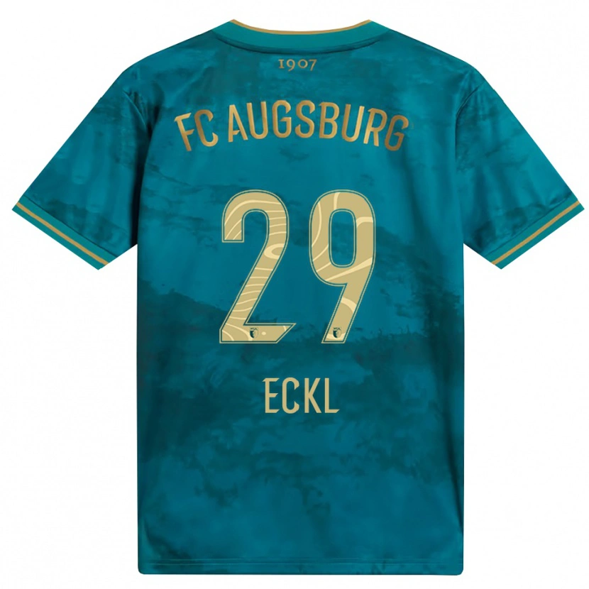 Danxen Dzieci Florian Eckl #29 Zielony Brązowy Wyjazdowa Koszulka 2026/27 Koszulki Klubowe