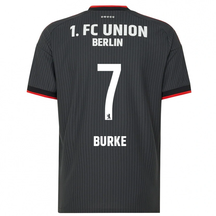 Danxen Dzieci Oliver Burke #7 Czarny Biały Czerwony Wyjazdowa Koszulka 2026/27 Koszulki Klubowe