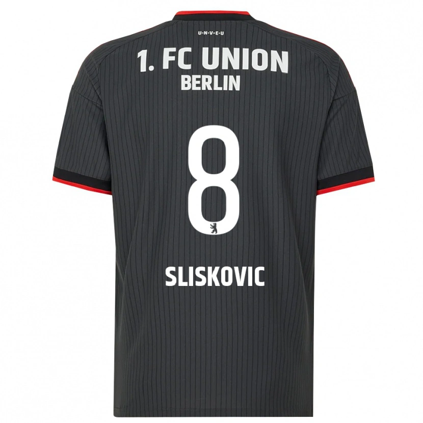 Danxen Dzieci Duje Sliskovic #8 Czarny Biały Czerwony Wyjazdowa Koszulka 2026/27 Koszulki Klubowe
