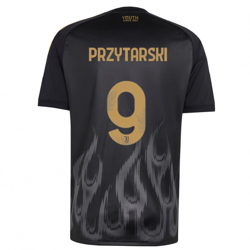 Danxen Dzieci Aleksander Przytarski #9 Czarny Brązowy Trzeci Komplet Koszulka 2026/27 Koszulki Klubowe