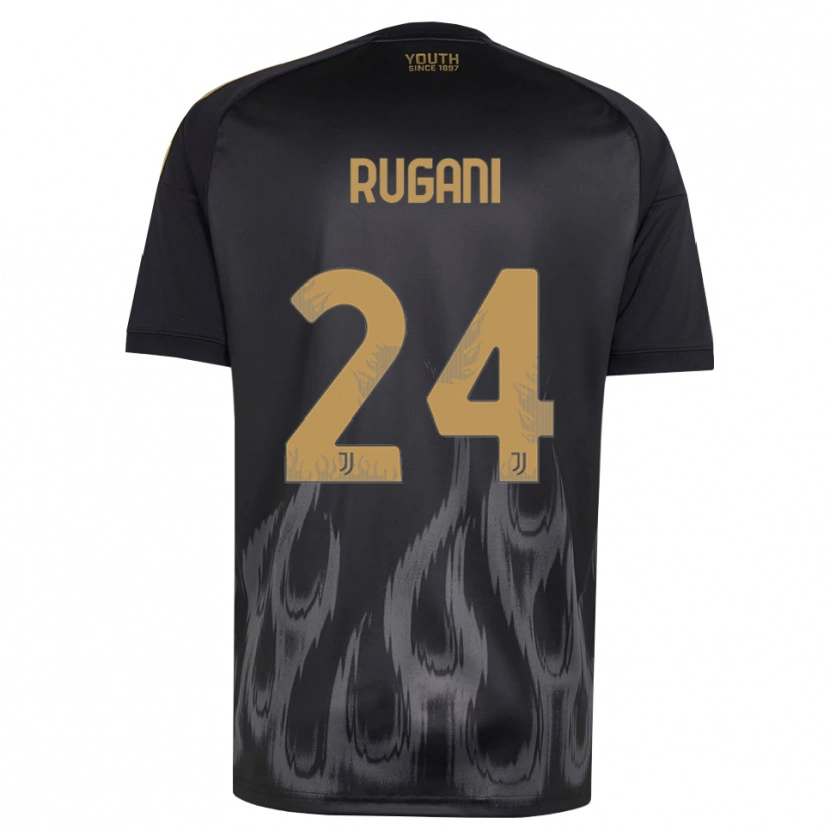Danxen Dzieci Daniele Rugani #24 Czarny Brązowy Trzeci Komplet Koszulka 2026/27 Koszulki Klubowe