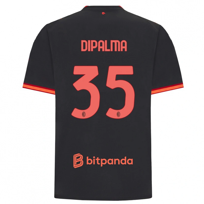Danxen Dzieci Matteo Dipalma #35 Czarny Czerwony Trzeci Komplet Koszulka 2026/27 Koszulki Klubowe