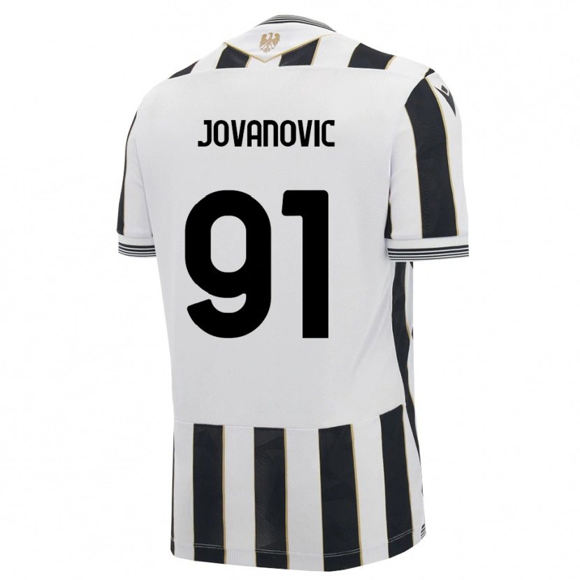 Danxen Dzieci Lazar Jovanovic #91 Czarny Biały Różowy Domowa Koszulka 2026/27 Koszulki Klubowe
