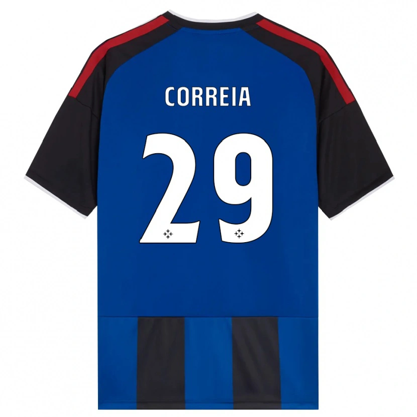 Danxen Dzieci Omar Correia #29 Czarny Czerwony Biały Niebieski Domowa Koszulka 2026/27 Koszulki Klubowe