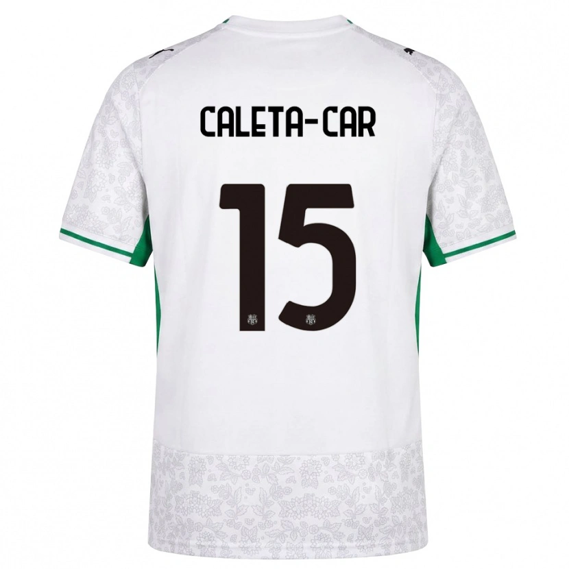 Danxen Męski Duje Caleta-Car #15 Biały Czarny Zielony Wyjazdowa Koszulka 2026/27 Koszulki Klubowe