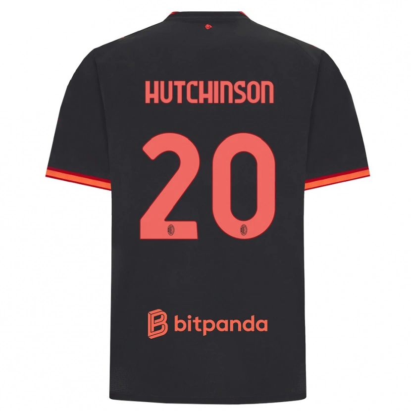 Danxen Męski Omari Hutchinson #20 Czarny Czerwony Trzeci Komplet Koszulka 2026/27 Koszulki Klubowe