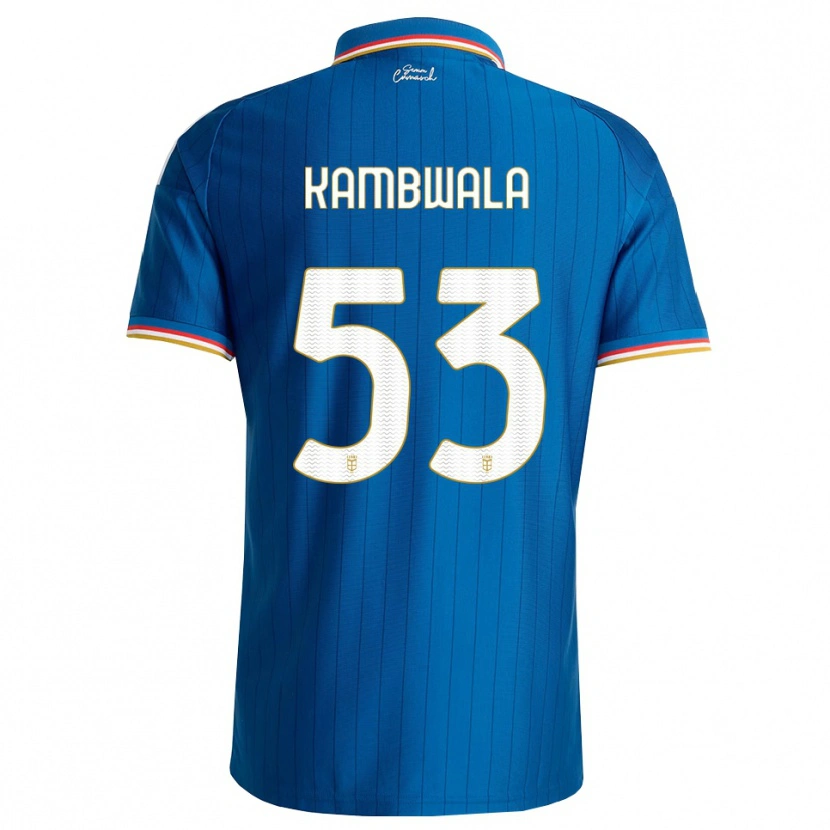 Danxen Męski Willy Kambwala #53 Niebieski Biały Czerwony Domowa Koszulka 2026/27 Koszulki Klubowe
