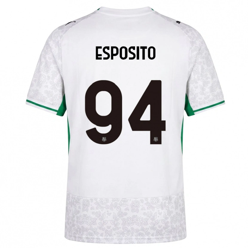 Danxen Męski Sebastiano Esposito #94 Biały Czarny Zielony Wyjazdowa Koszulka 2026/27 Koszulki Klubowe