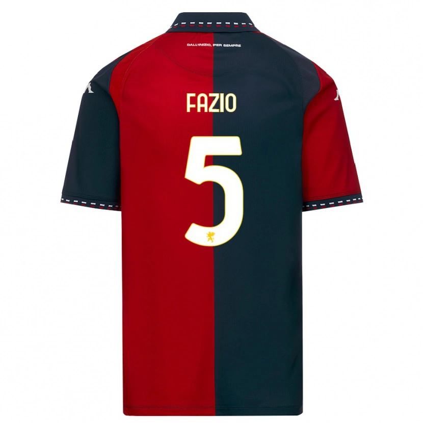 Danxen Męski Lorenzo Fazio #5 Czerwony Czarny Biały Domowa Koszulka 2026/27 Koszulki Klubowe