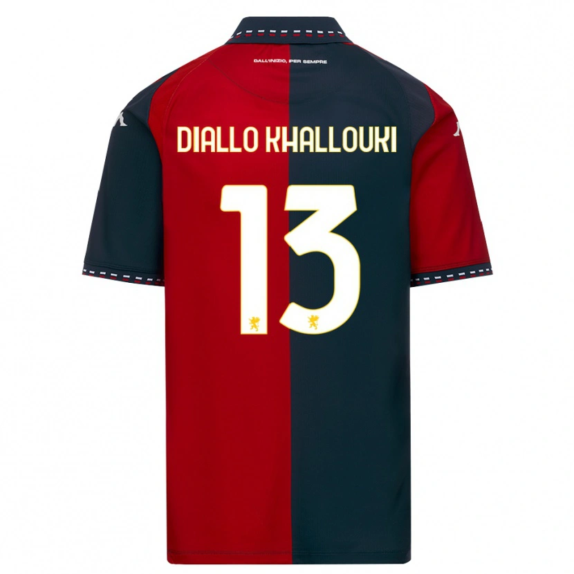 Danxen Męski Siaka Diallo Khallouki #13 Czerwony Czarny Biały Domowa Koszulka 2026/27 Koszulki Klubowe