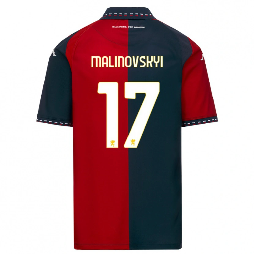 Danxen Męski Ruslan Malinovskyi #17 Czerwony Czarny Biały Domowa Koszulka 2026/27 Koszulki Klubowe
