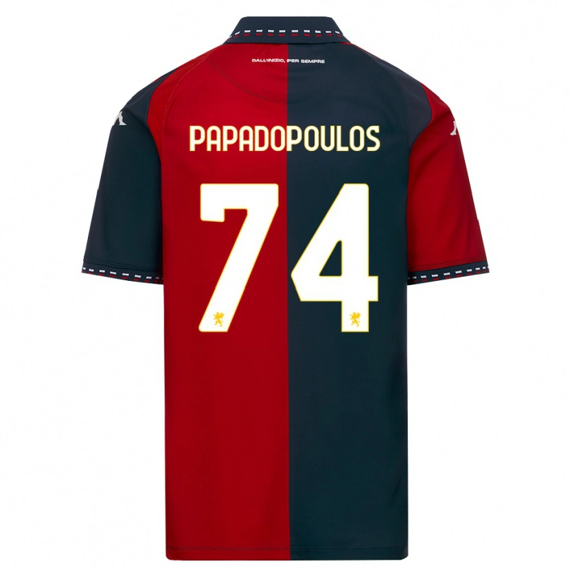 Danxen Męski Christos Papadopoulos #74 Czerwony Czarny Biały Domowa Koszulka 2026/27 Koszulki Klubowe