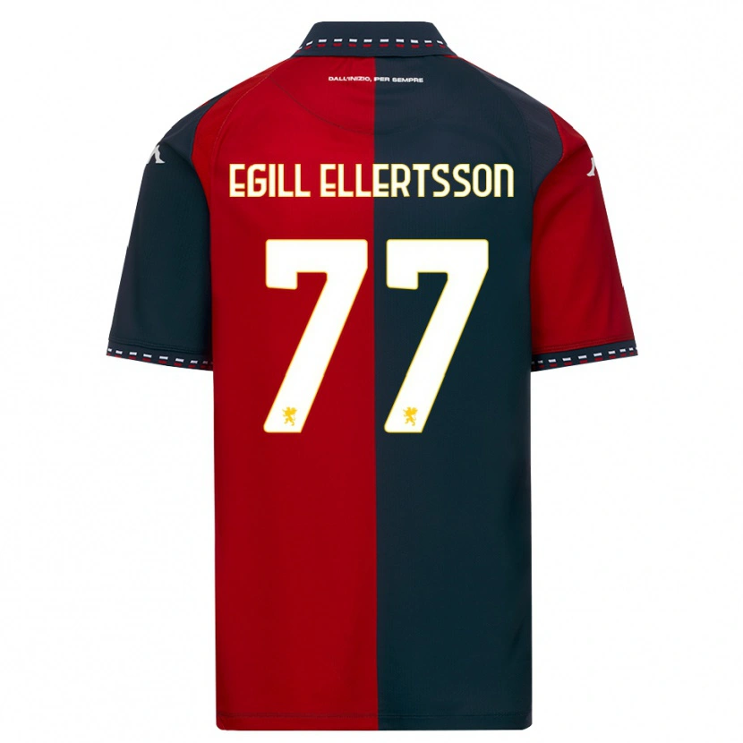 Danxen Męski Mikael Egill Ellertsson #77 Czerwony Czarny Biały Domowa Koszulka 2026/27 Koszulki Klubowe