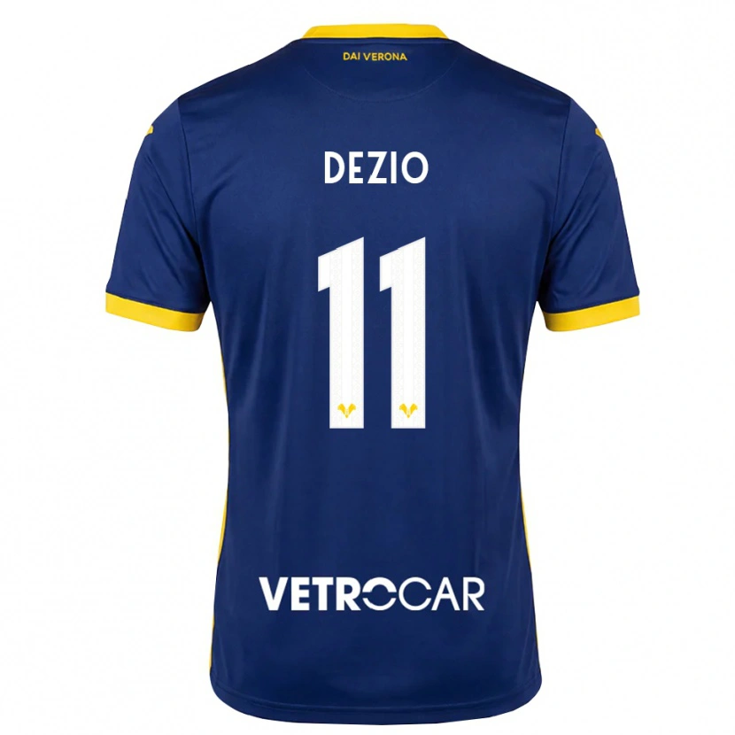 Danxen Męski Alessandro Dezio #11 Królewski Niebieski Żółty Biały Domowa Koszulka 2026/27 Koszulki Klubowe