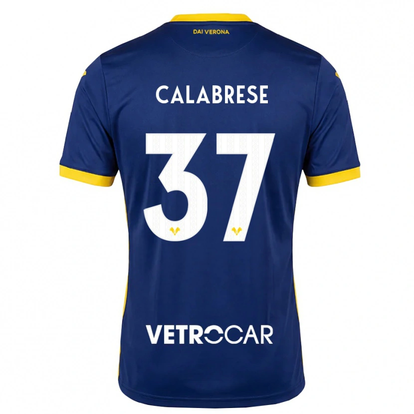 Danxen Męski Nicolò Calabrese #37 Królewski Niebieski Żółty Biały Domowa Koszulka 2026/27 Koszulki Klubowe