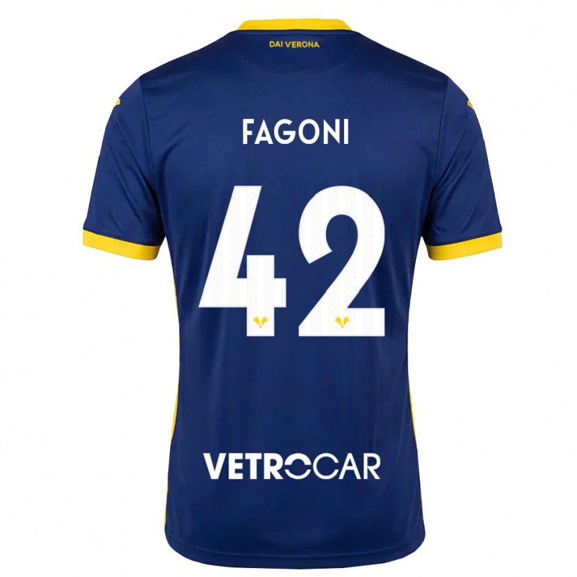 Danxen Męski Marco Fagoni #42 Królewski Niebieski Żółty Biały Domowa Koszulka 2026/27 Koszulki Klubowe