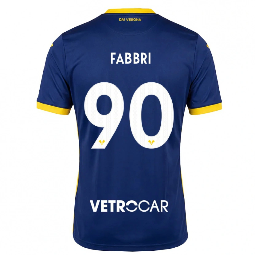 Danxen Męski Alessandro Fabbri #90 Królewski Niebieski Żółty Biały Domowa Koszulka 2026/27 Koszulki Klubowe