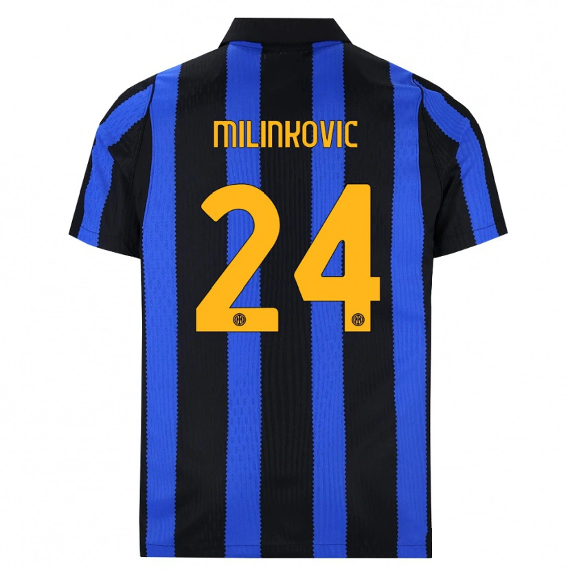 Danxen Męski Marija Milinković #24 Czarny Niebieski Żółty Domowa Koszulka 2026/27 Koszulki Klubowe