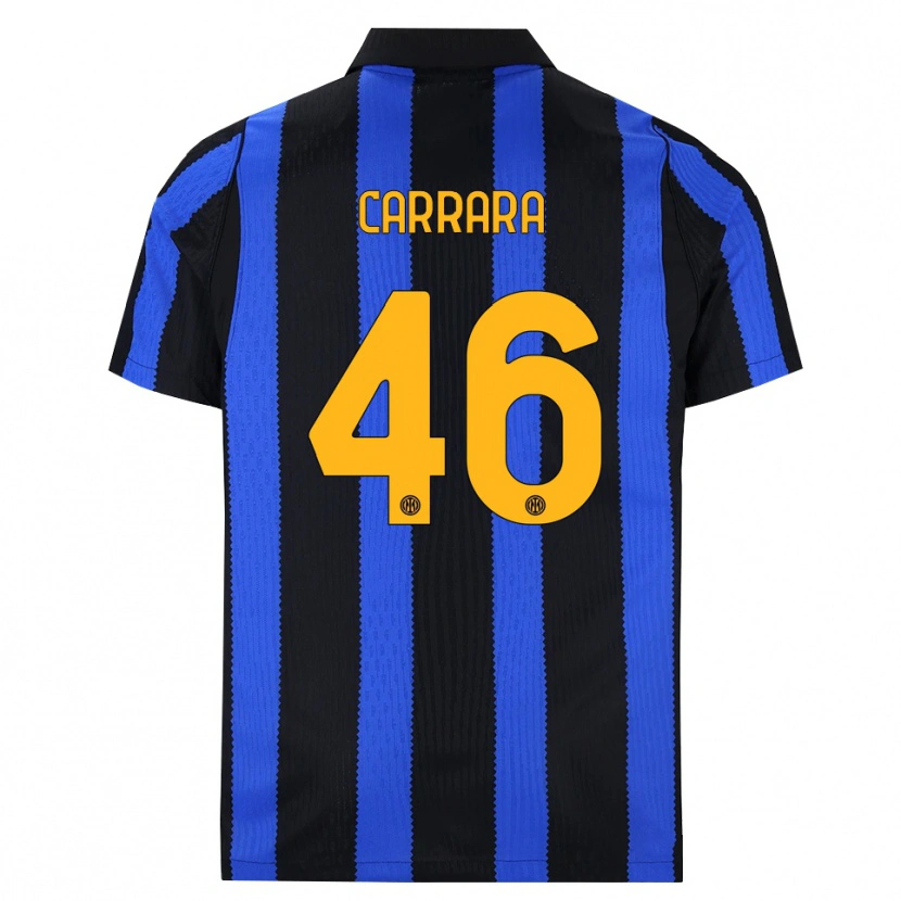 Danxen Męski Cristian Carrara #46 Czarny Niebieski Żółty Domowa Koszulka 2026/27 Koszulki Klubowe