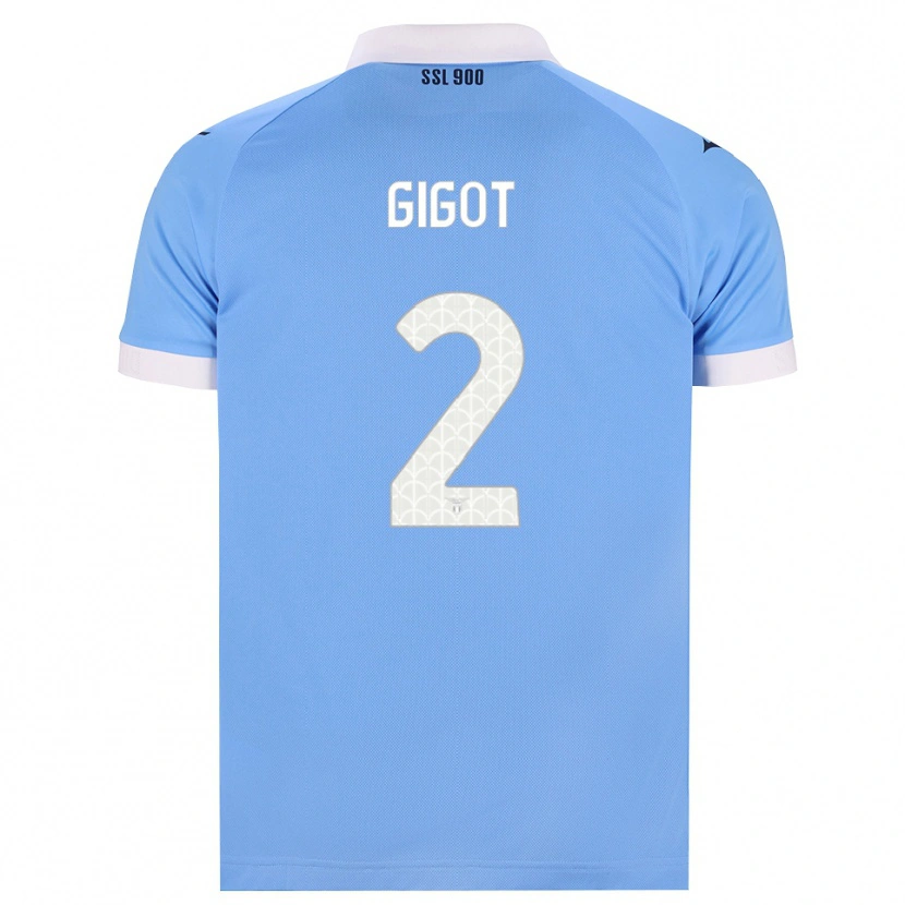 Danxen Męski Samuel Gigot #2 Błękitny Czarny Biały Domowa Koszulka 2026/27 Koszulki Klubowe