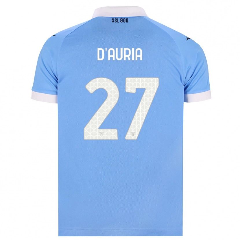 Danxen Męski Federica D'auria #27 Błękitny Czarny Biały Domowa Koszulka 2026/27 Koszulki Klubowe
