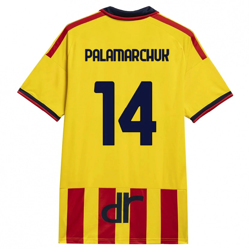 Danxen Męski Cristiano Palamarchuk #14 Żółty Czerwony Domowa Koszulka 2026/27 Koszulki Klubowe